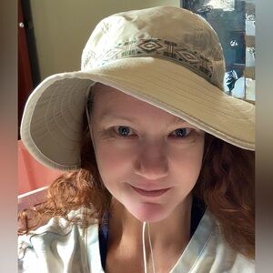 Sun Day Outdoor Adventure Adjustable Hat Light Khaki Tan With Decorative Band